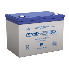 POWER SONIC, POWER SONIC 12V 78.6Ah T6 PS-12750B-FR Batería recargable de plomo-ácido, Plomo-ácido (AGM y Gel) Baterías, PS-1...