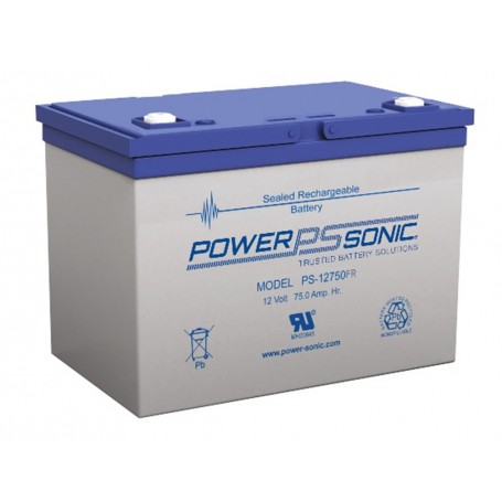 POWER SONIC, POWER SONIC 12V 78.6Ah T6 PS-12750B-FR Flame Retardant Rechargeable Lead-acid Battery, Battery Lead-acid , PS-12...