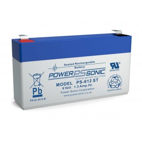 POWER SONIC - POWER SONIC 6V 1.2Ah F1 4.8mm PS-612ST Rechargeable Lead-acid Battery - Battery Lead-acid  - PS-612ST