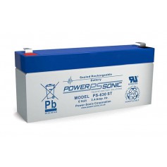 POWER SONIC 6V 3.5Ah F1 4.8mm PS-630ST Rechargeable Lead-acid Battery