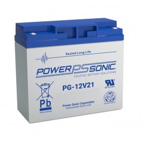 POWER SONIC, POWER SONIC 12V 20Ah T12 PG-12V21 LONG LIFE Batterie au plomb rechargeable, Plomb-acide (AGM et GEL) Batteries, ...