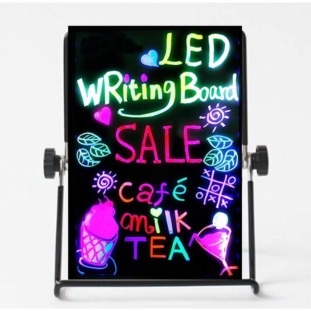 Flashing LED Writing Board Menu Sign Fluorescent Accessory Deluxe Easel 