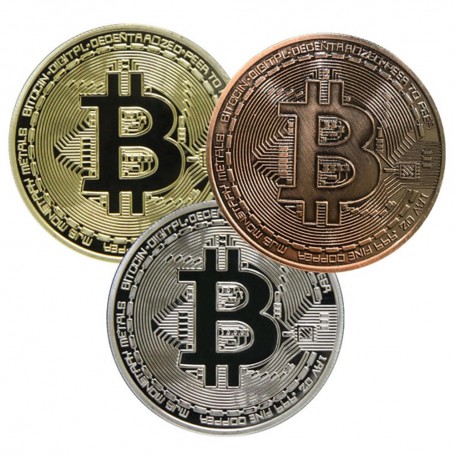Oem, 3 pcs Bitcoin 15K Digital BTC BITCOIN coins cryptocurrency collectible coin 40 x1.5mm, Various computer accessories, AL1...