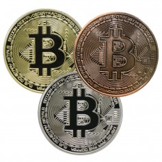 Oem - 3 pcs Bitcoin 15K Digital BTC BITCOIN coins cryptocurrency collectible coin 40 x1.5mm - Various computer accessories - ...