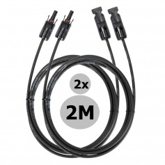 Stäubli - MC4 2 Meter 4mm MC4 Male-FEMALE Cable 2 Pieces - Solar accessoires - Cabling and connectors - S-MC4-2M-2
