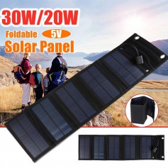 Oem - 30W 5V Mini Foldable USB Solar Panel Solar-Cell Charger - Solar Adventure - AL1136-30W