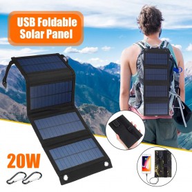 Oem - 20W 5V Mini Foldable USB Solar Panel Solar-Cell Charger - Solar Adventure - AL1137-20W-CB