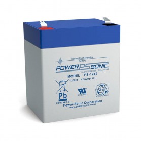 POWER SONIC, POWER SONIC 12V 4.5Ah F1 PS-1242 Rechargeable Lead-acid Battery, Battery Lead-acid , PS-005