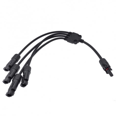 Oem, MC4 DC Solar Panel Connector Cable 1x female to 4x male, Cabling and connectors, AL1141-MC4-4M