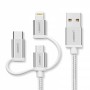 UGREEN, USB 2.0 A To Micro USB+Lightning+Type C (3 in 1) Cable, USB to USB C cables, UG-80326-CB