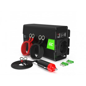 Green Cell, 300W Green Cell Power Inverter 12V à 230V Onde sinusoïdale pure, Onduleurs à batterie, GC035-INV05DE