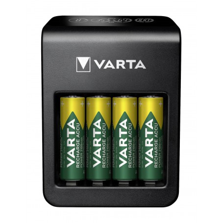 Varta - Varta AA AAA 9V LCD Wal-Plug 4-Bay charger including 4x 2100mAh AA batteries - Battery chargers - BS516