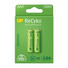 Duo GP ReCyco+ AA / Mignon / HR6 / LR6 1300mAh Rechargeable Battery - 1300 Series