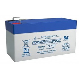 POWER SONIC, POWER SONIC 12V 1.2Ah F1 4.8mm PS-1212 Rechargeable Lead-acid Battery, Battery Lead-acid , PS-002