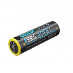 Nitecore NL2142LTHPR USB 4200mAh 15A 21700 specially for Cold Weather with USB Port