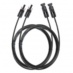 Stäubli, MC4 1 Meter 4mm MC4 Male-FEMALE Cable 2 Pieces - Solar accessoires, Cabling and connectors, MC4-1M-2