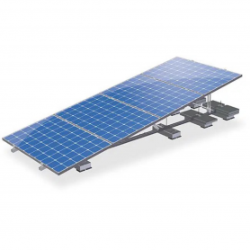 Van der Valk, ValkQuattro Montage platform compleet set voor 4 zonnepanelen Landscape - 10° - Van der Valk, Solar Montagemate...