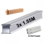 ESDEC, ESDEC 4.64 (3x 1.55m) + 2x Rail Coupler ClickFit EVO Mounting Rail Kit, Solar Mounting Material, SE065-4.6-PACK