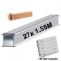 ESDEC - ESDEC 41.76M (27x 1.55m) + 18x Cuplaj șine ClickFit EVO Kit șină de montare - Material de montaj solar - SE065-41.76-...