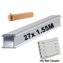 ESDEC, Kit de rail de montage 41.76M (27x 1.55m) + 18x coupleurs de rail ClickFit EVO, Matériel de montage solaire, SE065-41....