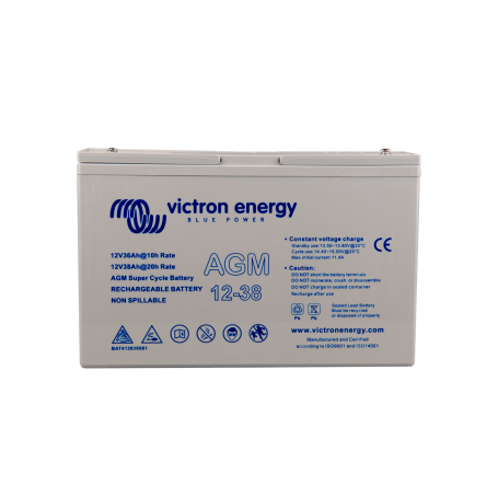 Victron energy, Victron 12V 38Ah (C20) AGM Super Cycle Battery M5, Lead-acid (AGM and Gel) batteries, SL431