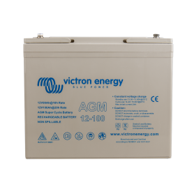 Victron energy, Batteria Victron 12V 100Ah (C20) AGM Super Cycle M6, Piombo-acido (AGM e Gel) Batterie, SL433