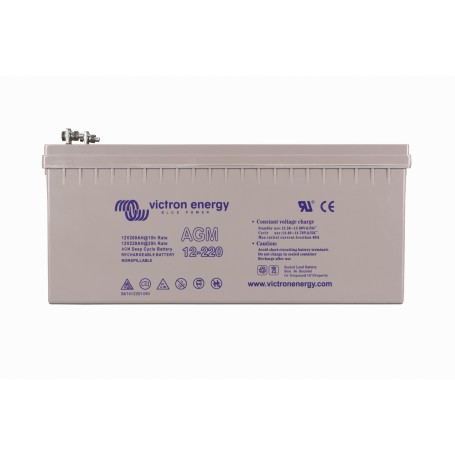 Victron energy - Victron 12V 220Ah (C20) AGM Deep Cycle-accu M8 Insert - Loodaccu - SL458