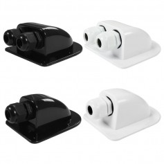 Goulotte de toit pour câbles de panneaux solaires pour caravanes, camping-cars et bateaux simple et double voie noir ou blanc