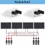 Oem - Canal dublu de acoperiș cu conexiuni MC4 pentru cablurile panoului solar pentru rulotă și bărci - BOL SPECIAL - AL1144