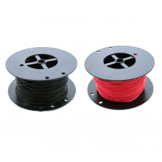 Rouleau de 50 mètres de 35 mm² - Rouge/Noir Câble de batterie à double isolation, résistant à l'huile et très flexible