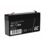 Green Cell - Green Cell 6V 1.3Ah (F1 4.6mm) 1300mAh VRLA AGM Battery - Battery Lead-acid  - GC388-AGM13