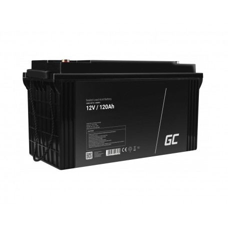Green Cell - Green Cell 12V 120Ah B5 (M8 Bolt) VRLA AGM accu - Loodaccu - GC392-AGM31