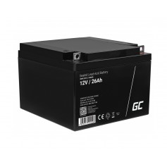 Green Cell, Green Cell 12V 26Ah M5 (F3) Terminal VRLA AGM Batterie, Plomb-acide (AGM et GEL) Batteries, GC394-AGM35