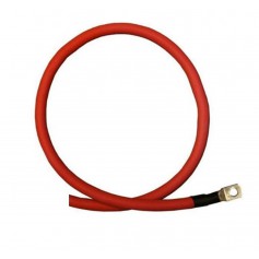 OEM - Battery cable red 16mm² - 2 meters - 1x M8 eye and loose end (for MPPT chargers) - Battery Cables - DG002-16-2M-RE-M8