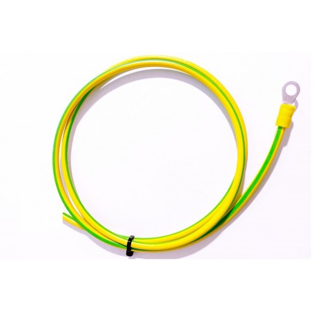 Oem, Grounding cable 6mm² - 1 meters - 1x M6 eye, Cabling and connectors, DG003-6MM-1M-M6