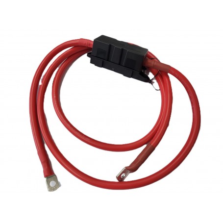 DG RUBBER HOLLAND, Battery cable red 35mm² - 2 meters - 2x M8 eye with Megafuse fuse 80A, Battery Cables, DG002-35-2M-RE-M8-80A