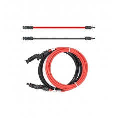 Oem, MC4 1-20 Meter 4mm Male-Female Cable Red/Black - 1 Piece, BOL SPECIAL, ET002-4-2X-MC4-CB