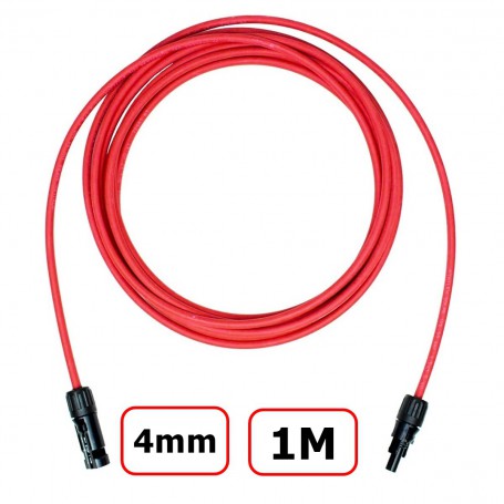 Oem - Cablu MC4 1-20 metri 4mm mascul-femela roșu/negru - 1 bucată - BOL SPECIAL - ET002-4-2X-MC4-CB