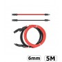 Oem - Cable MC4 macho-hembra de 6 mm, 1-20 metros, rojo/negro, juego de 2 piezas - BOL SPECIAL - ET002-6-2X-MC4-SET-CB