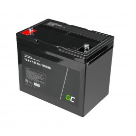 Green Cell, Green Cell LiFePO4 12.8V 80Ah 1024Wh accu voor zonnepanelen en campers, LiFePO4 Batterij, GC119-CAV12