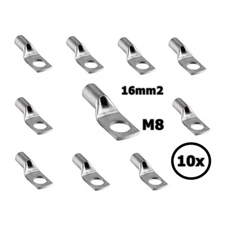 Sicame, 16 mm2 Cable Terminal Lug M8 - Single (10x set), Battery Cables, DE16-08