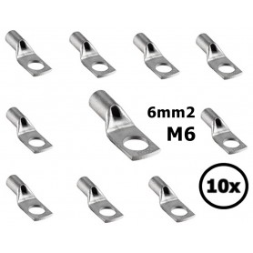 Sicame, Terminal de cable 6 mm2 Lug M6 - Sencillo (10x set), Cables de batería, DE6-06