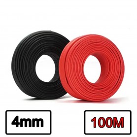 Elettro Brescia - 4mm2 (12AWG) cablu pentru panouri solare - roșu sau negru - 100 Metri - Cabluri Solare - SE450-CB