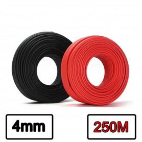 Elettro Brescia - 4mm2 (12AWG 1Kw) cablu pentru panouri solare - roșu sau negru - 250 Metri - Cabluri Solare - SE473-CB