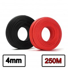 Elettro Brescia, Fil de panneau solaire de 4 mm2 (12 AWG 1Kw) - Rouge ou noir - 250 mètres, Câbles Solaires, SE473-CB