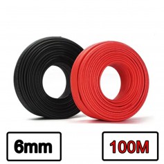 Fil de panneau solaire de 6mm2 - Rouge ou noir - 100 mètres