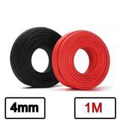 4mm2 (12AWG) Zonnepaneel Draad - Rood of Zwart - 1 Meter