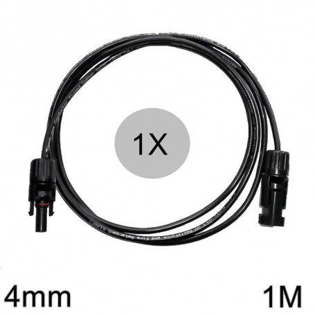 Athilex - 4mm MC4 extension cable black 1-20 meters - Solar Cables - 4MM-BL-CB