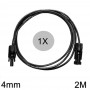 Athilex, 4mm MC4 verlengkabel zwart 1-20 Meter, Solar Cables, 4MM-BL-CB