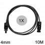 Athilex, 4mm MC4 verlengkabel zwart 1-20 Meter, Solar Cables, 4MM-BL-CB